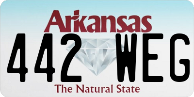 AR license plate 442WEG