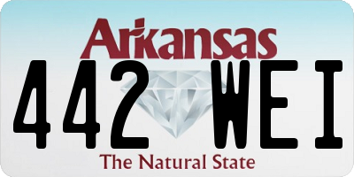 AR license plate 442WEI