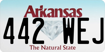 AR license plate 442WEJ