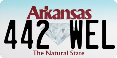 AR license plate 442WEL
