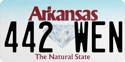 AR license plate 442WEN