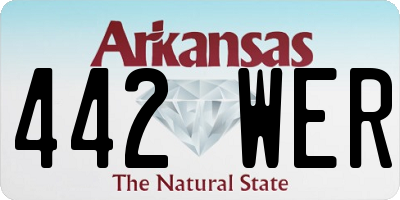 AR license plate 442WER