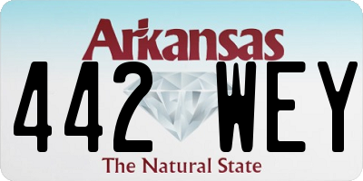 AR license plate 442WEY