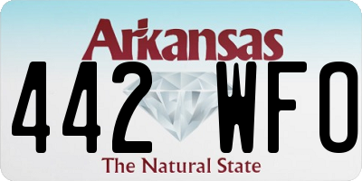 AR license plate 442WFO