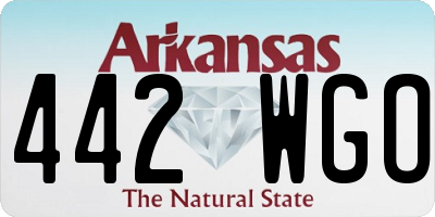 AR license plate 442WGO