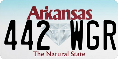 AR license plate 442WGR