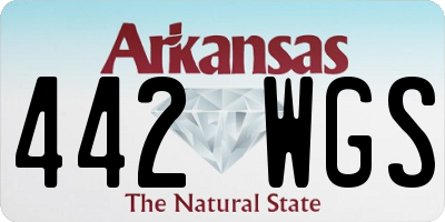 AR license plate 442WGS