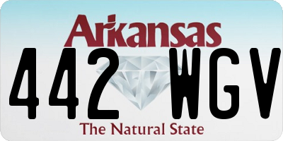 AR license plate 442WGV