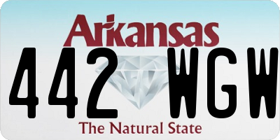 AR license plate 442WGW