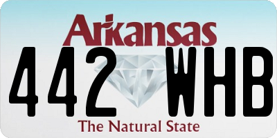 AR license plate 442WHB