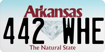 AR license plate 442WHE