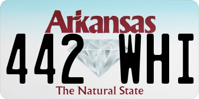 AR license plate 442WHI