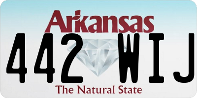 AR license plate 442WIJ