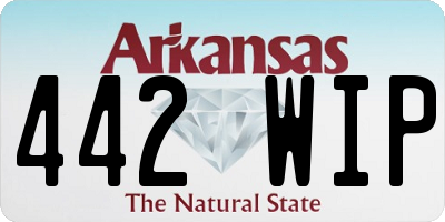 AR license plate 442WIP