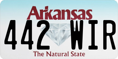 AR license plate 442WIR