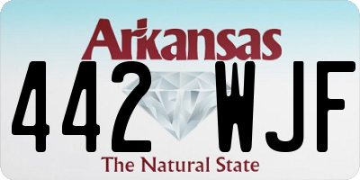 AR license plate 442WJF