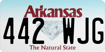AR license plate 442WJG