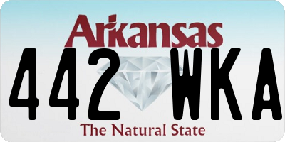 AR license plate 442WKA