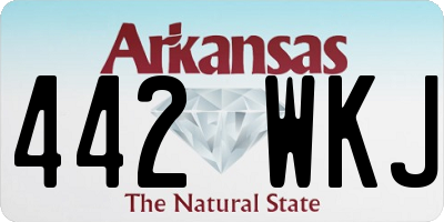 AR license plate 442WKJ