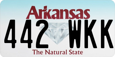 AR license plate 442WKK