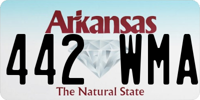 AR license plate 442WMA