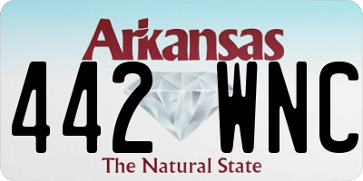 AR license plate 442WNC