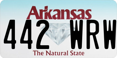 AR license plate 442WRW