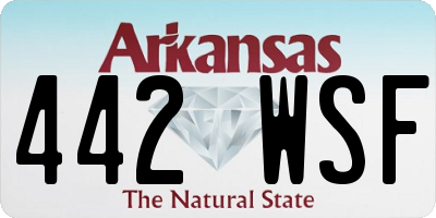 AR license plate 442WSF