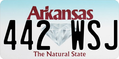 AR license plate 442WSJ