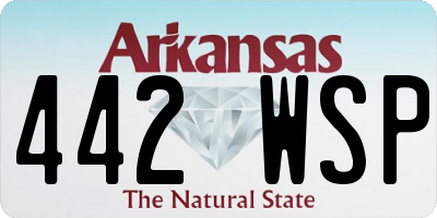 AR license plate 442WSP