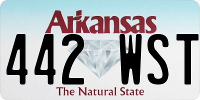 AR license plate 442WST