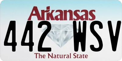 AR license plate 442WSV