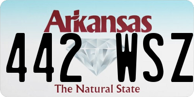 AR license plate 442WSZ