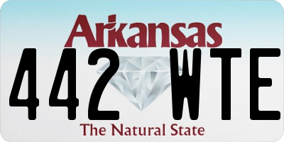 AR license plate 442WTE