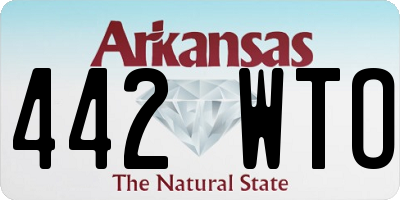 AR license plate 442WTO