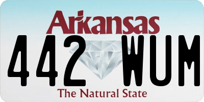 AR license plate 442WUM