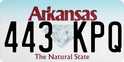 AR license plate 443KPQ