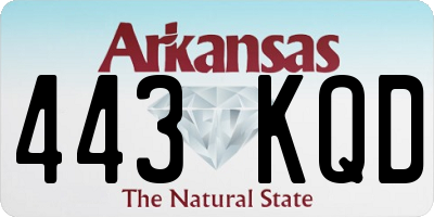 AR license plate 443KQD