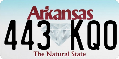 AR license plate 443KQO