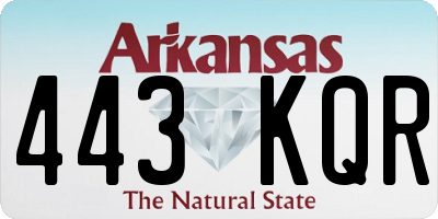 AR license plate 443KQR