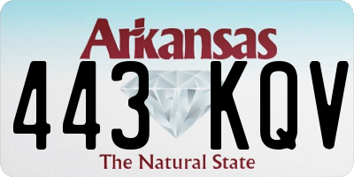 AR license plate 443KQV