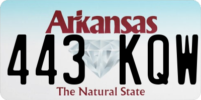 AR license plate 443KQW
