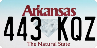 AR license plate 443KQZ