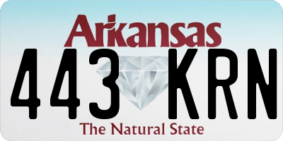 AR license plate 443KRN