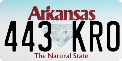 AR license plate 443KRO