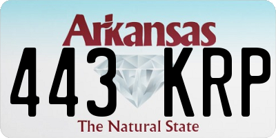 AR license plate 443KRP