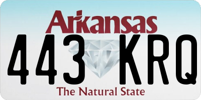 AR license plate 443KRQ