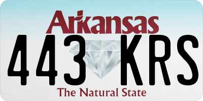 AR license plate 443KRS