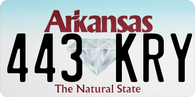 AR license plate 443KRY