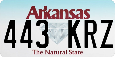 AR license plate 443KRZ